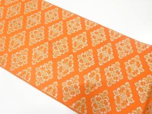 アンティーク　花菱模様織り出し全通袋帯（材料）